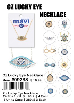 CZ Lucky Eye Necklace